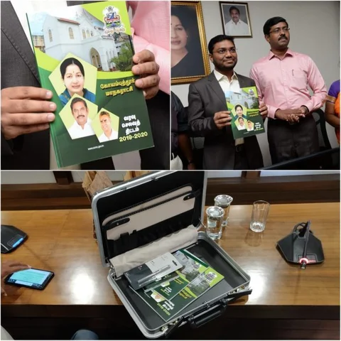 செய்தியாளர்களுக்கு சூட்கேஸ்.. சர்ச்சையில் கோவை மாநகராட்சி!