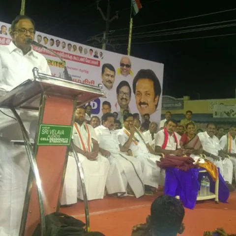 `மத்திய அரசு அமைய ஏப்ரல் 18; மாநில அரசு அமைய மே 19!” - கரூரில் ப.சிதம்பரம் பேச்சு