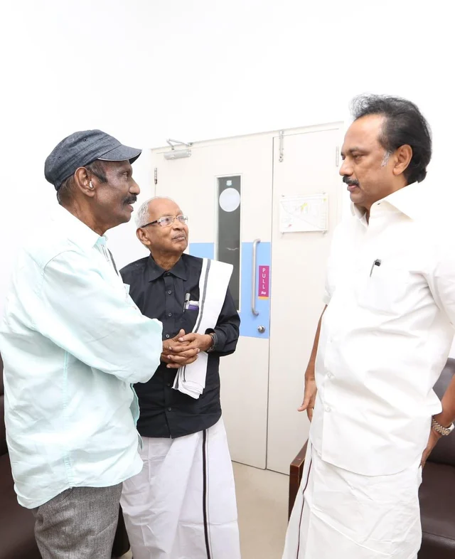 கருணாநிதி உடல்நிலை குறித்து நேரில் கேட்டறிந்த நடிகர் அஜித், கவுண்டமணி!