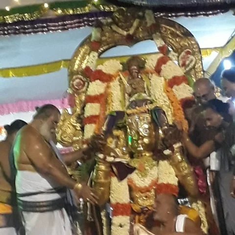 காஞ்சியில் கருடசேவை... விழாக்கோலம் பூண்ட வரதர்!