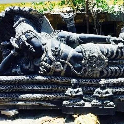 திண்டுக்கல், பாம்பார்பட்டி ஈஸ்வரன் கோயிலில் பிரதிஷ்டை செய்யப்படும் பிரமாண்ட அனந்த சயனப் பெருமாள்!