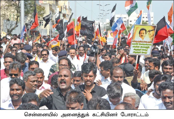‘‘பி.ஜே.பி-க்கு நல்ல புத்தி கொடு ஆத்தா!’’ - பாரத மாதாவை வேண்டும் ஜூனியர் கோவணாண்டி