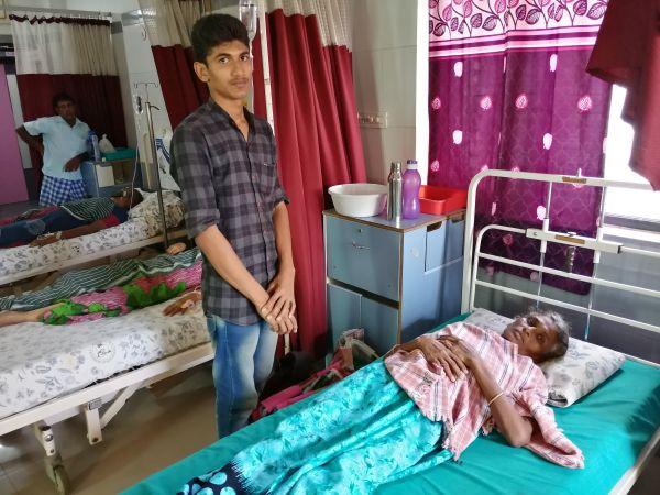 ``எங்களுக்கு யாரும் ஆதரவில்லை; சீக்கிரமே குணமாகி நாப்கின் தயாரிக்கணும்!" - புற்றுநோயில் வாடும் `நாப்கின்' வள்ளி