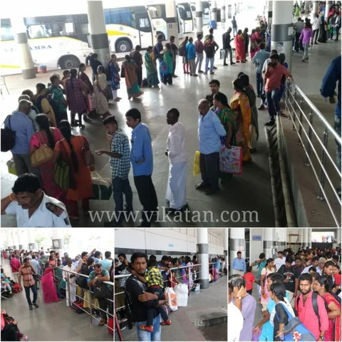 கோவையில் பேருந்துகள் இயங்கவில்லை - நீலகிரி செல்ல முடியாமல் கைகுழந்தையுடன் தவித்த மக்கள்!