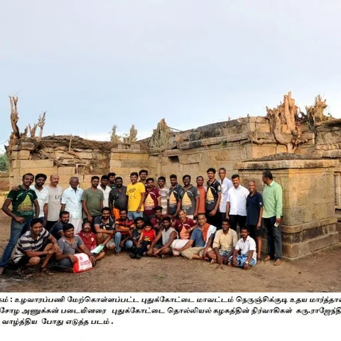 நெருஞ்சிக்குடி கோயிலில் உழவாரப்பணி செய்த வீரசோழன் அணுக்கன் படை!
