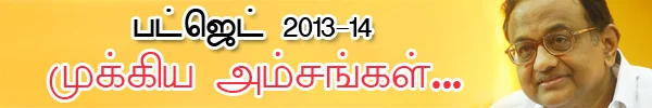 பட்ஜெட் 2013 - 14 : முக்கிய அம்சங்கள்
