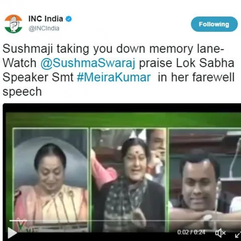 சுஷ்மா வீடியோவுக்கு காங்கிரஸ் பதில் வீடியோ
