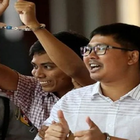 ரோஹிங்யா விவகாரத்தில் ராய்ட்டர் செய்தியாளர்களைக் கண்டித்த மியான்மர்... இருவருக்குச் சிறை!