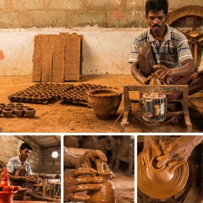 அகல் விளக்குகள் தயாரிக்கும் பணி தீவிரம்!