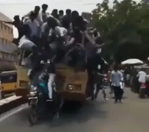 `சடன் பிரேக்’ கொடுத்த பாடம் ! - `தலை'தெறிக்க ஓடிய ரூட்டுத் தலைகள்