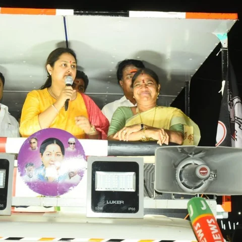 ``பஞ்ச பூதங்களிலும் ஊழல் செய்து வரலாறு படைத்தது தி.மு.க-தான்” - நடிகை விந்தியா