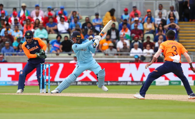 Jason Roy Plays a cut shot.