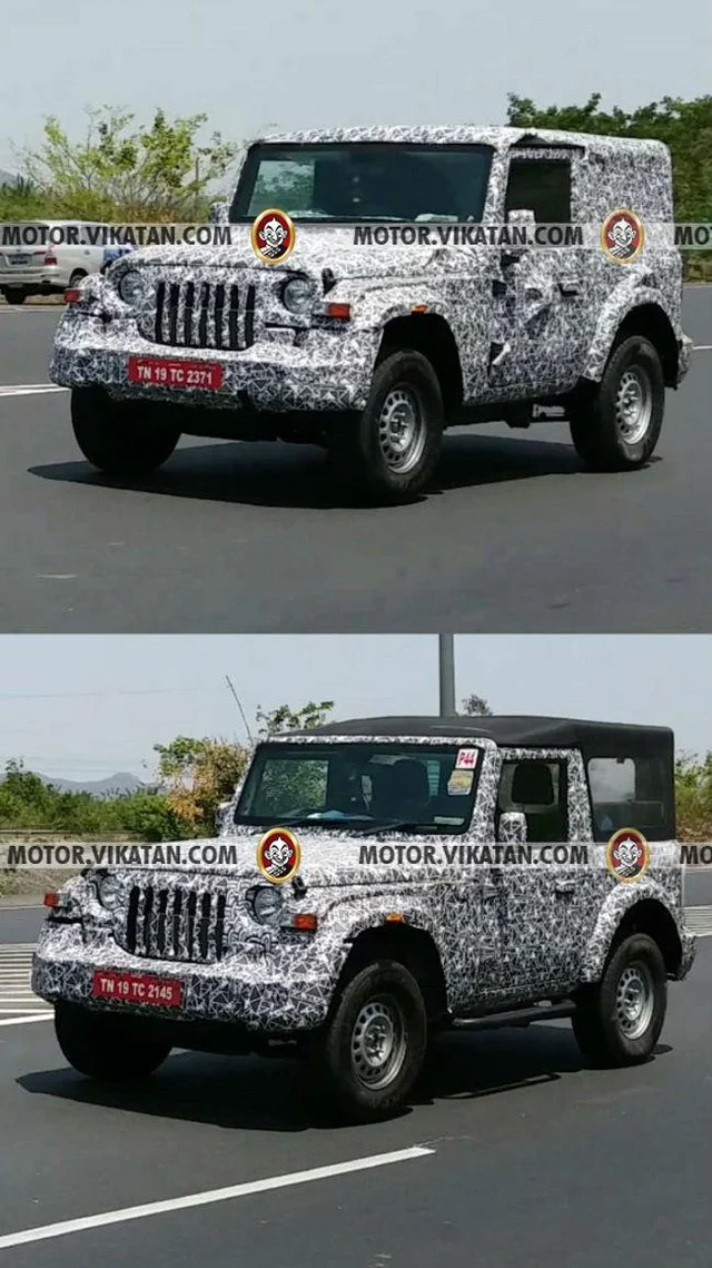 டெஸ்ட்டிங்கில் தார் எஸ்யூவியின் லேட்டஸ்ட் மாடல்... Hard top/ Soft top ஆப்ஷன்களோடு!