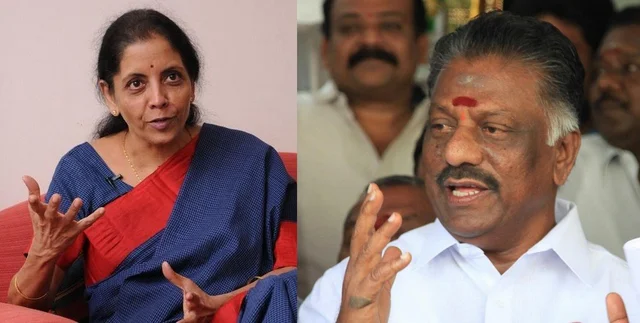நிர்மலா சீதாராமன், ஓ.பன்னீர்செல்வம்