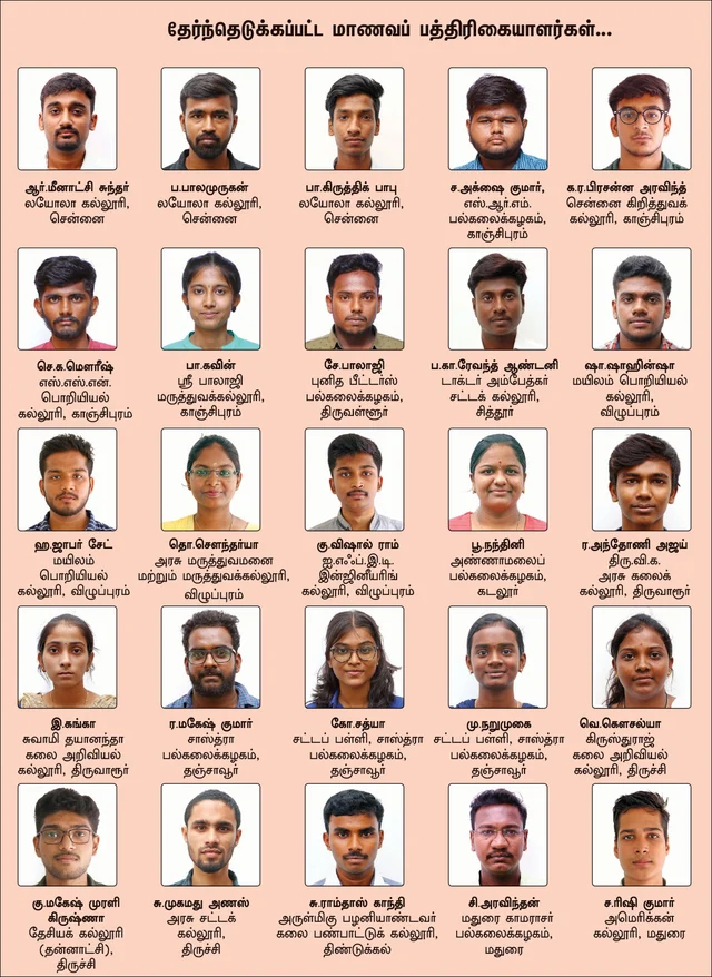 விகடன் மாணவப் பத்திரிகையாளர் பயிற்சித் திட்டம் 2019 - 20