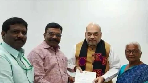 அமித் ஷா-அற்புதம்மாள் சந்திப்பு