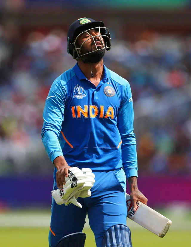 India's K.L. Rahul reacts as he leaves the field after being dismissed by New Zealand's Matt Henry.