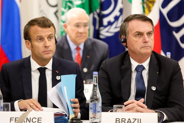 Emmanuel Macron and Jair Bolsonaro