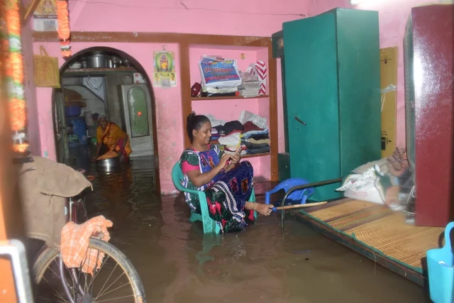 Rain flood in vellore