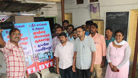 Selfie protest