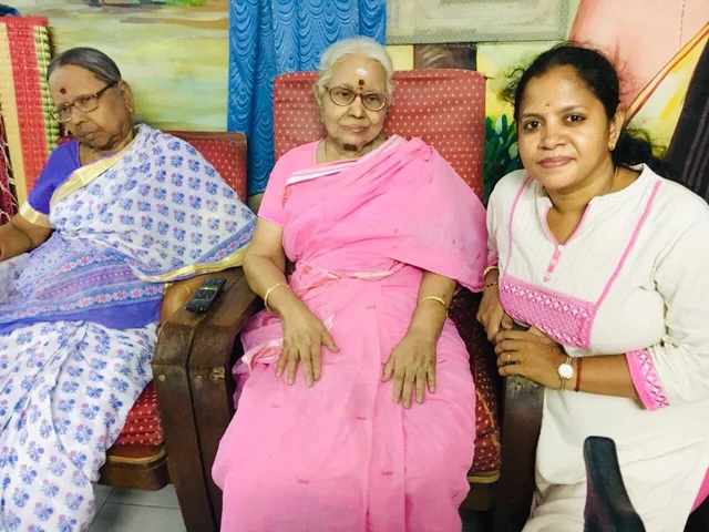 A P Komala with her Sister Ganga and disciple Karpagam
