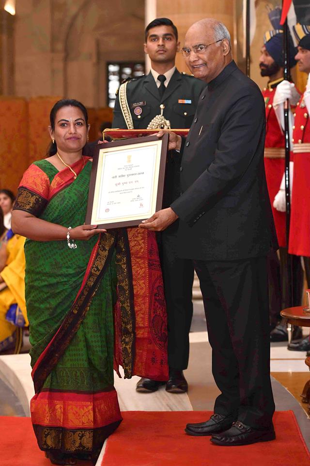 Pushpa with President