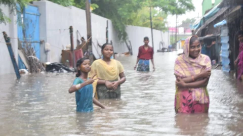 Rain flood in vellore