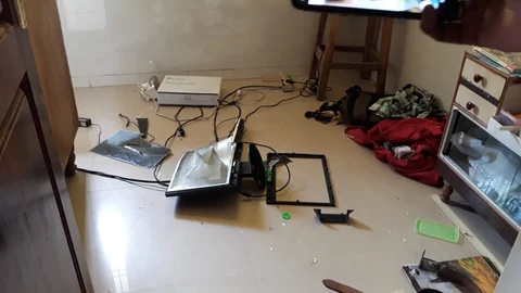 ransacked house