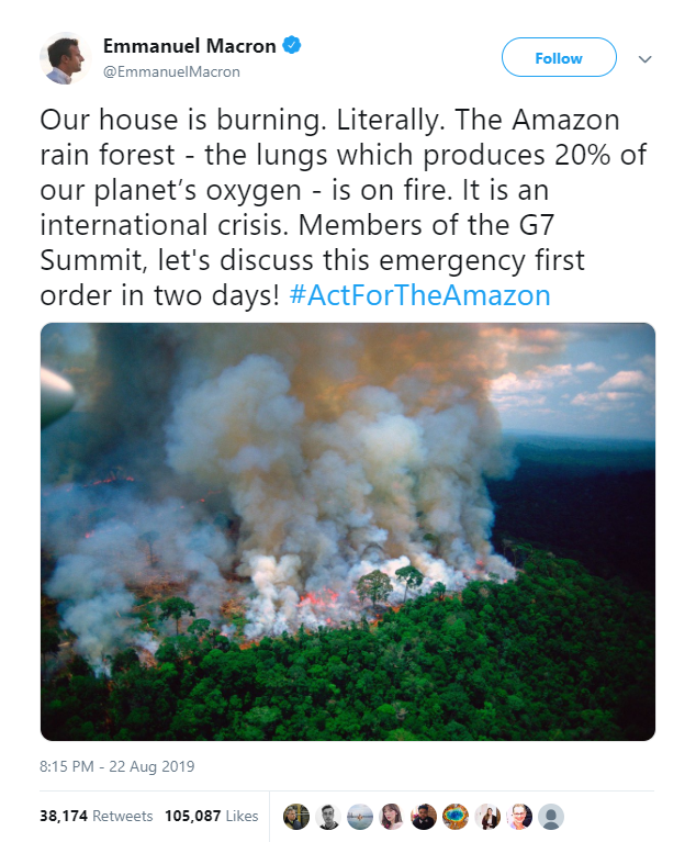 Emmanuel Macron's tweet