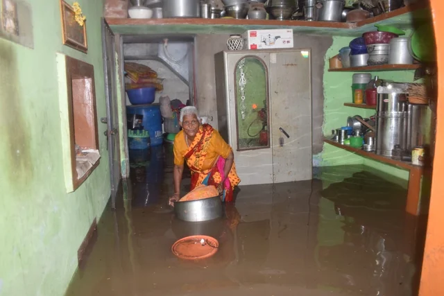 Rain flood in vellore