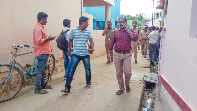 சம்பவ இடத்தை ஆய்வு செய்த எஸ்.பி