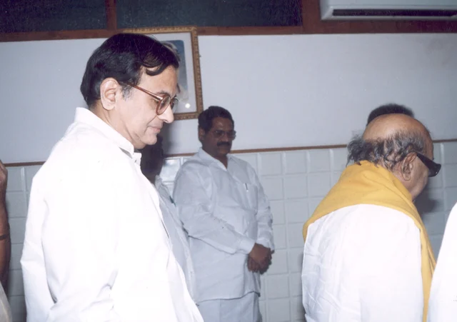 கருணாநிதியுடன் ப.சிதம்பரம்
