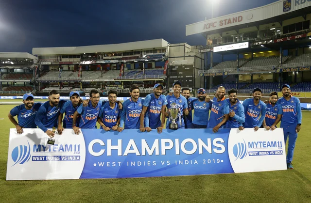 Indian Team with trophy