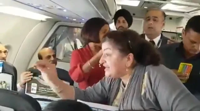 women on flight