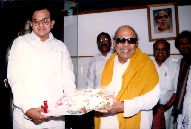 கருணாநிதியுடன் ப.சிதம்பரம்