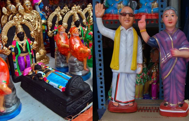 அத்திவரதர், கலைஞர், ஜெயலலிதா கொலு பொம்மைகள்