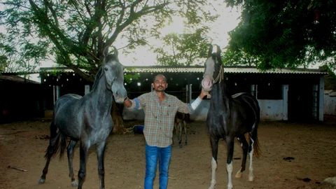 Prabhu with Horses