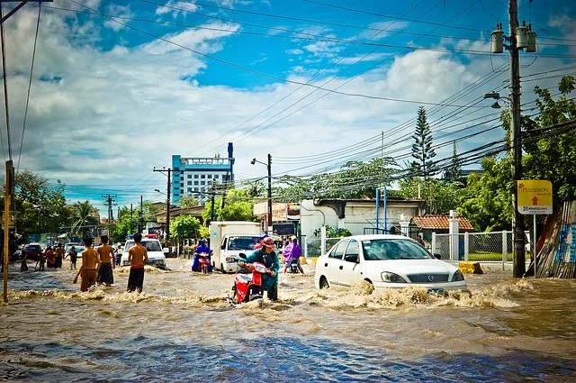 Rain flood