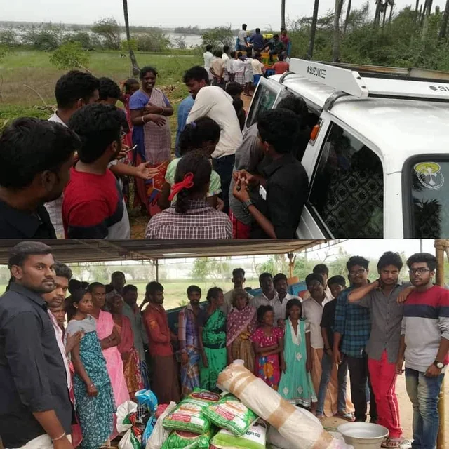 கஜா புயல் நிவாரணப் பணிகளில்