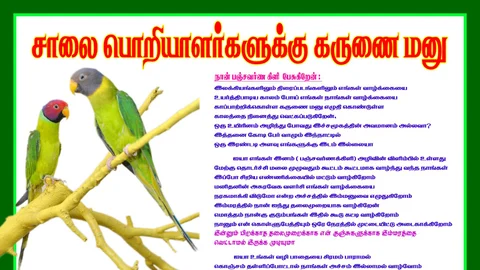 பஞ்சவர்ணக் கிளிக்காக மரத்தில் வைக்கப்பட்டிருக்கும் பேனர்