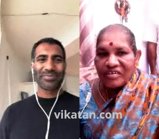 David sandhakumar with mother Danalakshmi