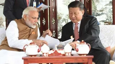 Narendra Modi with China's President