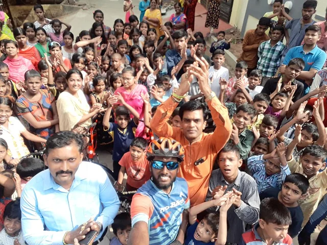 குழந்தைகளை சந்தித்த போது