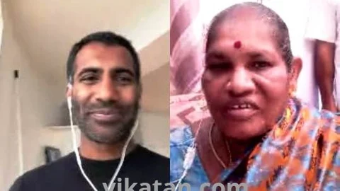 David Santhakumar with mother Dhanalakshmi