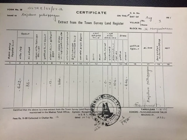 முரசொலி நிலத்துக்கான பட்டா