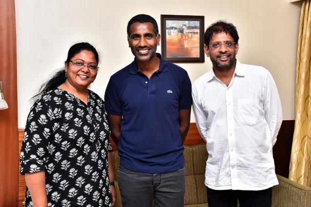 David Santhakumar with arun and advocate anjali pawar