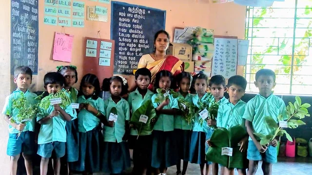 teacher revathi with students