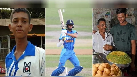பானிபூரி விற்கும் கிரிக்கெட் வீரர் யாஷஸ்வி ஜெய்ஸ்வால்