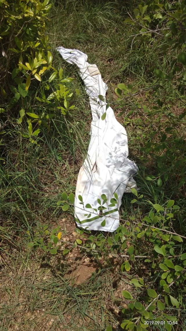 Shivamadaiah's dhothi was found near a bush.