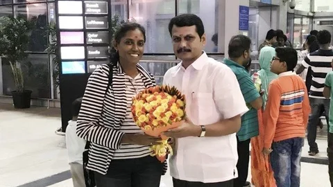 ஜோதிமணியை வழியனுப்பும் செந்தில் பாலாஜி